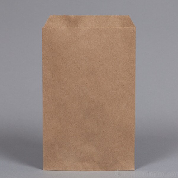 Flat Merchandise Bags. Natural Kraf